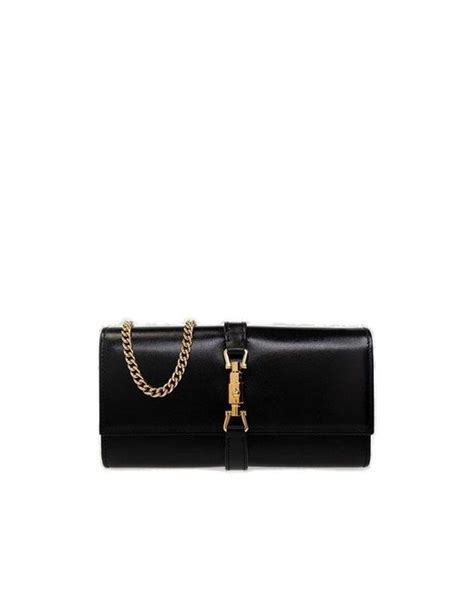 Jackie 1961 chain wallet in black leather 